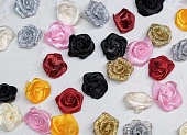 Aппликации пришивные розы маленькие атласные (в ассортименте) Aппликации пришивные розы маленькие атласные (в ассортименте)