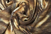 Ткань трикотаж с принтом тигровый коричневый ш 1,4 (шерсть 8% пэ15%) Ткань трикотаж с принтом тигровый коричневый ш 1,4 (шерсть 8% пэ15%)