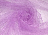 Ткань фатин с блестками сиреневый ш 1,5 (пэ 100%) Ткань фатин с блестками сиреневый ш 1,5 (пэ 100%)