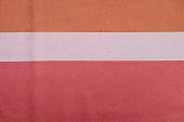 Ткань декоративная полосатая оранжево-коралловый ш 1,5 (вискоза 67% эл 4% пэ 29%)