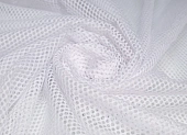 Ткань подкладочная трикотажная сетка крупная белый ш 1,5 (пэ 100%) Ткань подкладочная трикотажная сетка крупная белый ш 1,5 (пэ 100%)