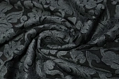 Ткань кружевное полотно на шифоне серо-черный ш 1,3 (вискоза 80% пэ 20%) Ткань кружевное полотно на шифоне серо-черный ш 1,3 (вискоза 80% пэ 20%)