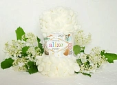 Пряжа alize puffy fine молочный (100гр 14м)(микрополиэстер 100%) Пряжа alize puffy fine молочный (100гр 14м)(микрополиэстер 100%)