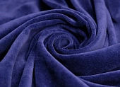 Ткань велюр однотон. джинсовый ш 1,8 (хлопок 80% эл 2% пэ 18%) 