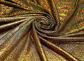 Ткань трикотаж голограмма золотистый ш 1,5 (пэ 100%)