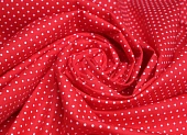 Ткань сорочечная горох мелкий красный ш 1,4 (хлопок 97% эл 3%) Ткань сорочечная горох мелкий красный ш 1,4 (хлопок 97% эл 3%)