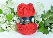 Пряжа Brilliant красный (100гр 380м) (шерсть ластер 45% акрил 55%) Пряжа Brilliant красный (100гр 380м) (шерсть ластер 45% акрил 55%)