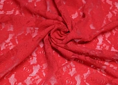 Ткань кружевное полотно розы красный ш 1,4 (пэ 100%) Ткань кружевное полотно розы красный ш 1,4 (пэ 100%)