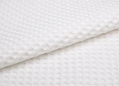 Ткань вафельное полотно белый ш 1,55 (хлопок 100%) Ткань вафельное полотно белый ш 1,55 (хлопок 100%)