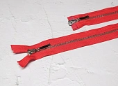 Молния металл разъемная 2 бегунка №5 75см красный Молния металл разъемная 2 бегунка №5 75см красный