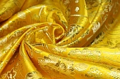 Ткань парча цветы золотистый ш 1,4 (пэ 100%) Ткань парча цветы золотистый ш 1,4 (пэ 100%)