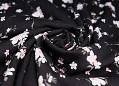 Ткань плательная цветы черный ш 1,5 (вискоза 97% спандекс 3%) Ткань плательная цветы черный ш 1,5 (вискоза 97% спандекс 3%)