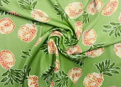 Ткань плательная ананасы зеленый ш 1,5 (вискоза 100%) Ткань плательная ананасы зеленый ш 1,5 (вискоза 100%)