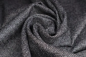 Ткань костюмная лапка мелкая черно-белый ш 1,5 (шерсть 100%)