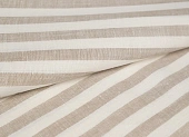 Ткань лен полоска бело-бежевый (1см) ш 1,5 (лен 100%) Ткань лен полоска бело-бежевый (1см) ш 1,5 (лен 100%)