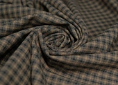 Ткань костюмная клетка мелкая коричнево-горчичный ш 1.5 (вискоза 29% эластан 4% пэ 67%) Ткань костюмная клетка мелкая коричнево-горчичный ш 1.5 (вискоза 29% эластан 4% пэ 67%)