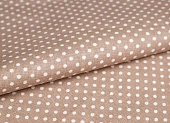 Ткань бязь горох бежевый ш 1,5 (хлопок 100%)