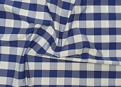 Ткань сорочечная клетка средняя бело-синий ш 1,5 (хлопок 66% нейлон 32% эл2%) Ткань сорочечная клетка средняя бело-синий ш 1,5 (хлопок 66% нейлон 32% эл2%)