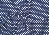 Ткань плательная горох средний бело-синий ш 1,4 (хлопок 97% эл 3%) Ткань плательная горох средний бело-синий ш 1,4 (хлопок 97% эл 3%)