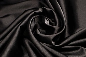 Ткань "D"атлас черный ш 1,45 (эластан 4% пэ 96%) 
