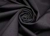 Ткань трикотаж джерси однотон. черный ш 1,6 (вискоза 60% нейлон 35% спандекс 5%) Ткань трикотаж джерси однотон. черный ш 1,6 (вискоза 60% нейлон 35% спандекс 5%)