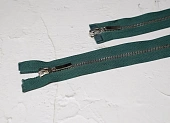 Молния металл разъемная 2 бегунка №5 70см зеленый Молния металл разъемная 2 бегунка №5 70см зеленый